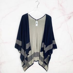Cabi Reversible Wrap Poncho Cardigan Sweater